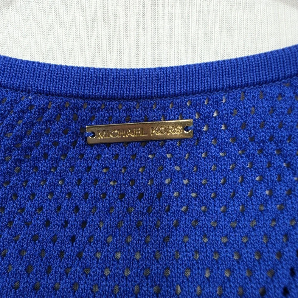 Michael Kors Royal Blue Sleeveless Bodycon Dress Size S Preppy Modern Date Night